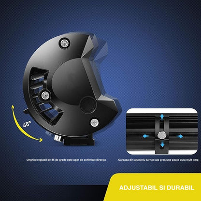 Bară LED Auto Dreaptă 56cm 130W Osram – Iluminare Super Luminoasă cu 3 Rânduri, Rezistentă la Apă și Șocuri pentru SUV-uri, Camioane, ATV-uri și Bărci