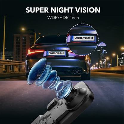 Oglindă Retrovisoare cu Cameră Auto Duală Față + Spate, Dash Cam Full HD, Ecran Touch 10″, Cameră Marșarier Impermeabilă, Night Vision, Înregistrare în Buclă