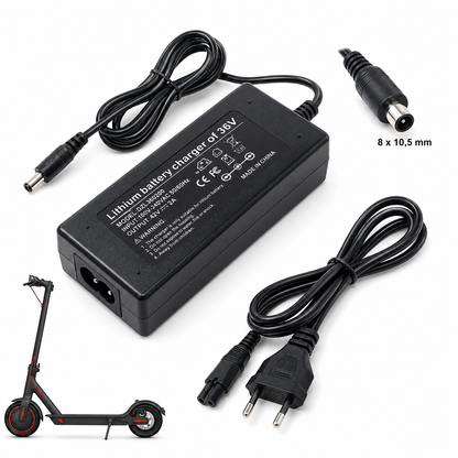 Încărcător Inteligent Li-Ion 42V/2A pentru Trotinete Electrice, Hoverboard, Skateboard Electric și Scooter – Culoare Neagră