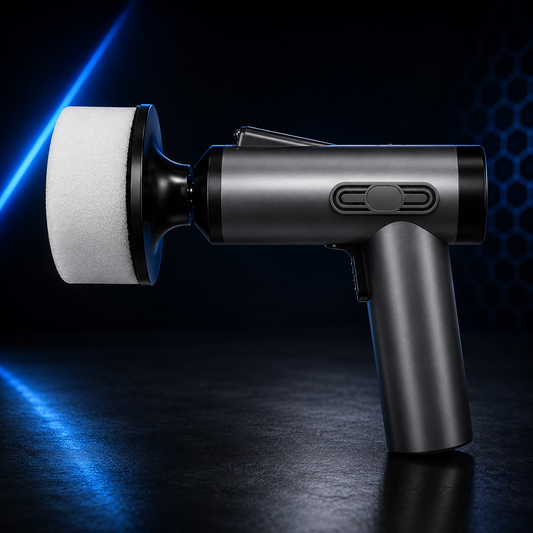 Polisher Auto Fără Fir pentru Lustruire și Ceară – Mașină de Polish Wireless cu 3 Trepte de Viteză, Dual Track, Încărcare USB Type-C