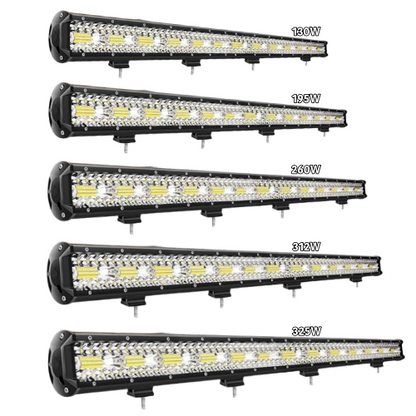 Bara LED Auto Dreaptă 132cm 325W Osram – Iluminare Off-Road Super Luminoasă cu 3 Rânduri, Rezistentă la Apă și Șocuri pentru SUV, Camioane, ATV și Bărci