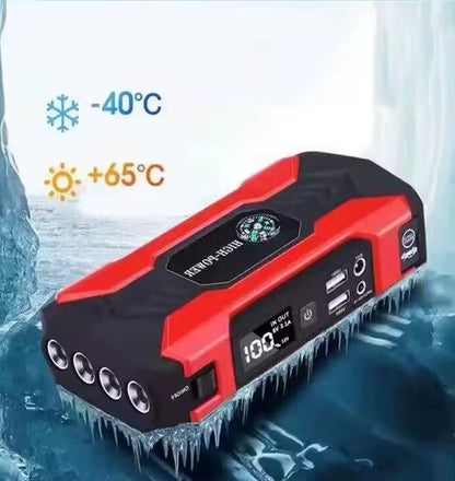 Starter Auto 6 în 1 Multifuncțional – Jump Starter Mașină, Power Bank USB, Încărcare Rapidă, Lanternă LED și SOS