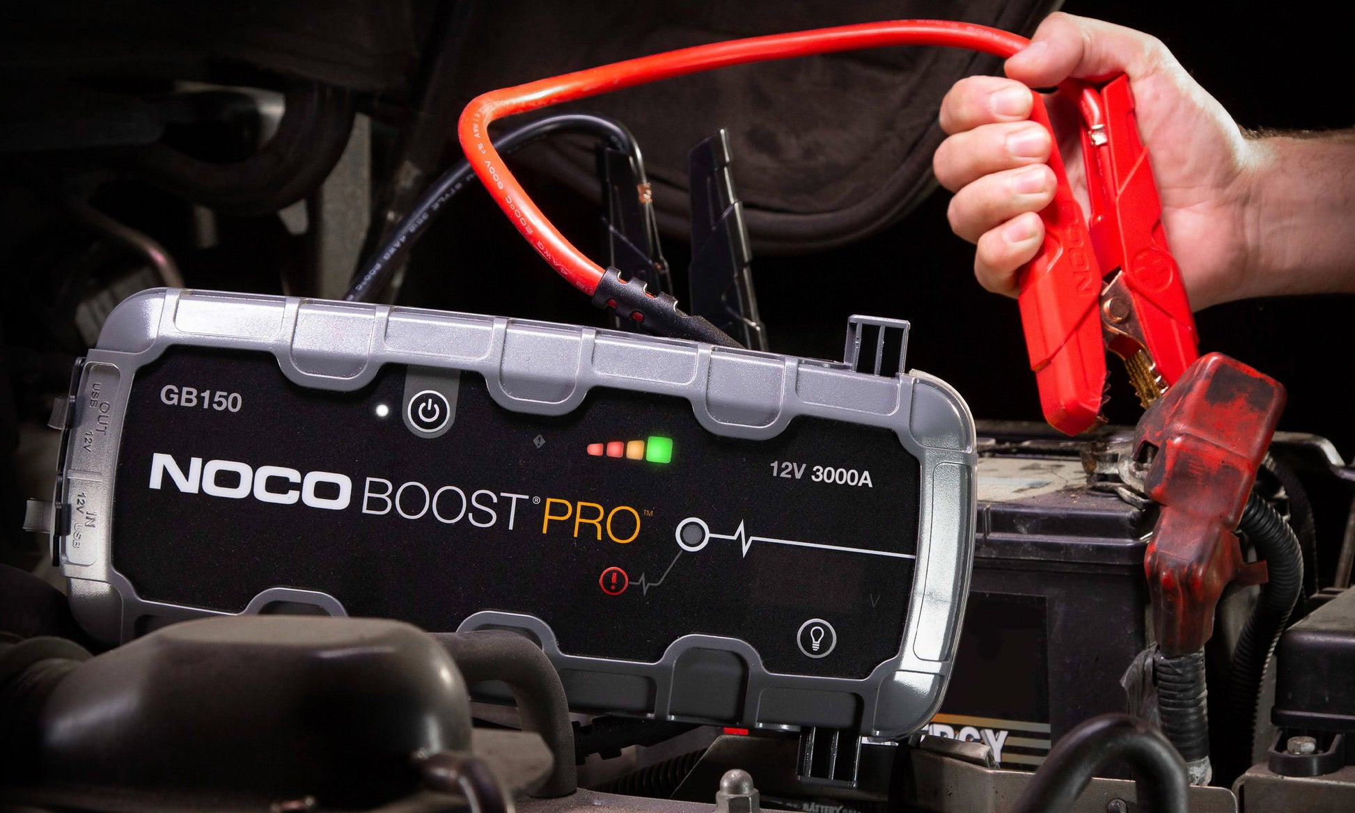 Robot Pornire Auto, Jump Starter Auto 12V Portabil, GB150, Curent Pornire 3000A Litiu-Ion