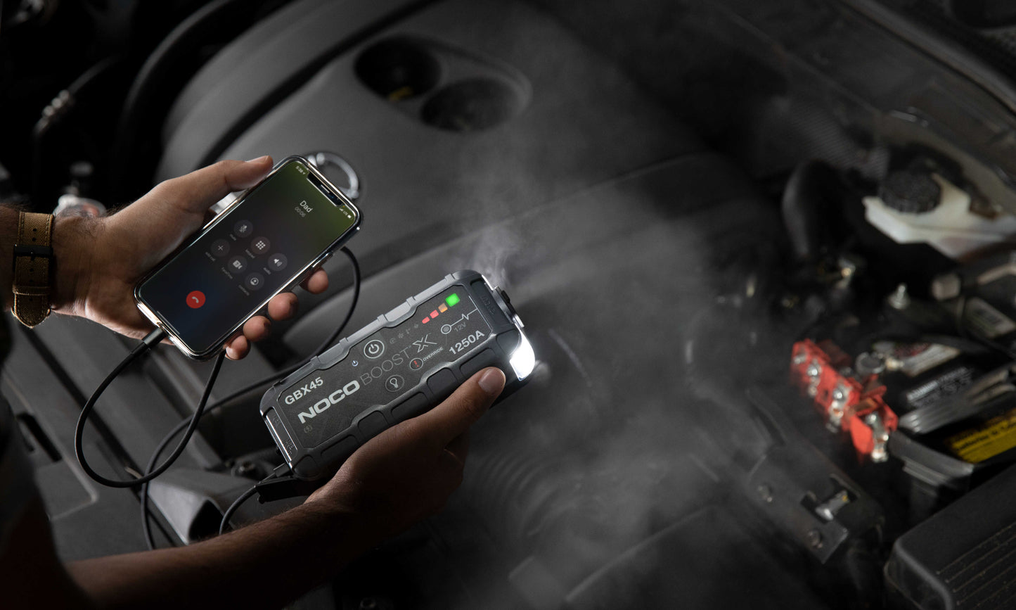 Robot Pornire Auto, Jump Starter Auto 12V Portabil, Noco GBX45, Curent Pornire 1250A, Litiu-Ion